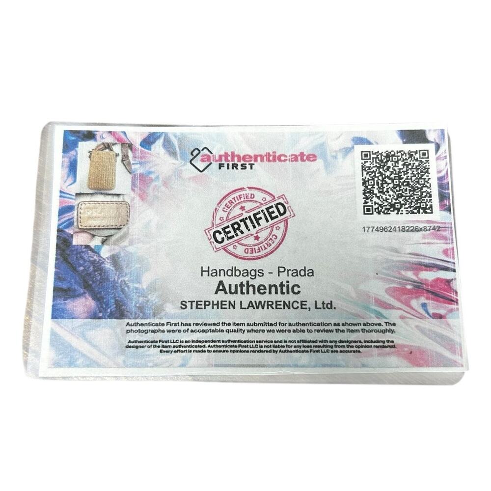 Prada Natural Tan Crochet Raffia Smartphone Case Drawstring Crossbody Bag - Picture 8 of 9